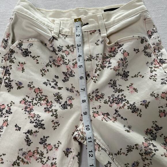 rag & bone Micro Floral Print Cropped Boy Jeans Sz 25 - Picture 8 of 10